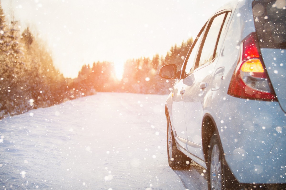 car in snow